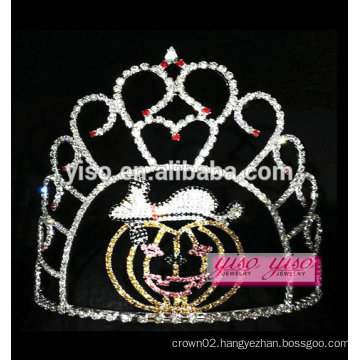 simple design crystal lovely golden pumpkin tiara